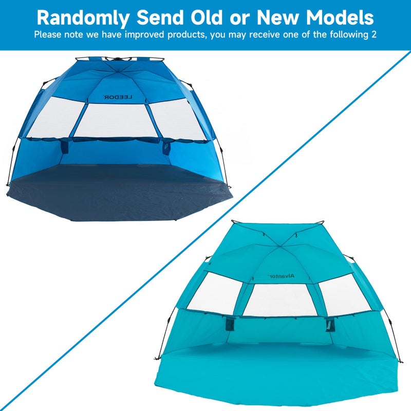 AlvantorÂ® Beach Tent Beach Umbrella Outdoor Sun Shelter Cabana Automatic Pop Up UPF 50+ Sun Shade Portable Camping Hiking Canopy Easy Setup Windproof Randomly Send Old or New Model - Image 2